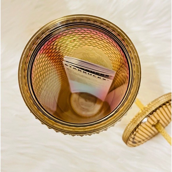 Walt Disney World 50th Anniversary Geometric Starbucks Tumbler with Straw – Gold - Picture 10 of 12